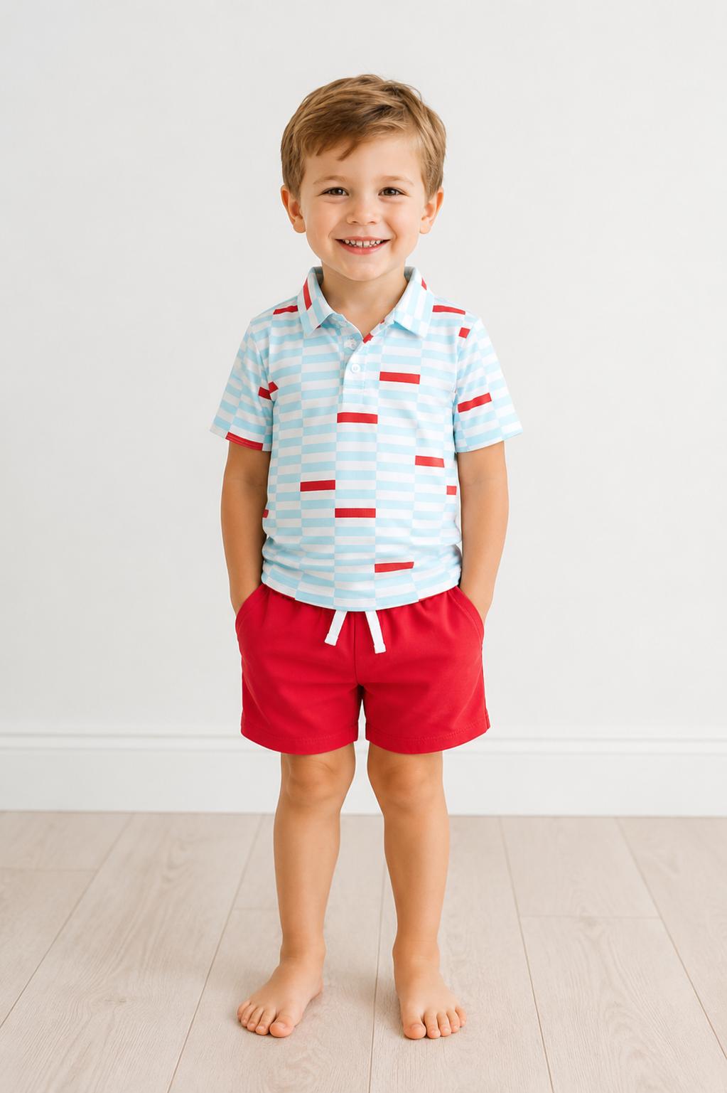 Boys Block Party S/S Polo by Mila & Rose ®