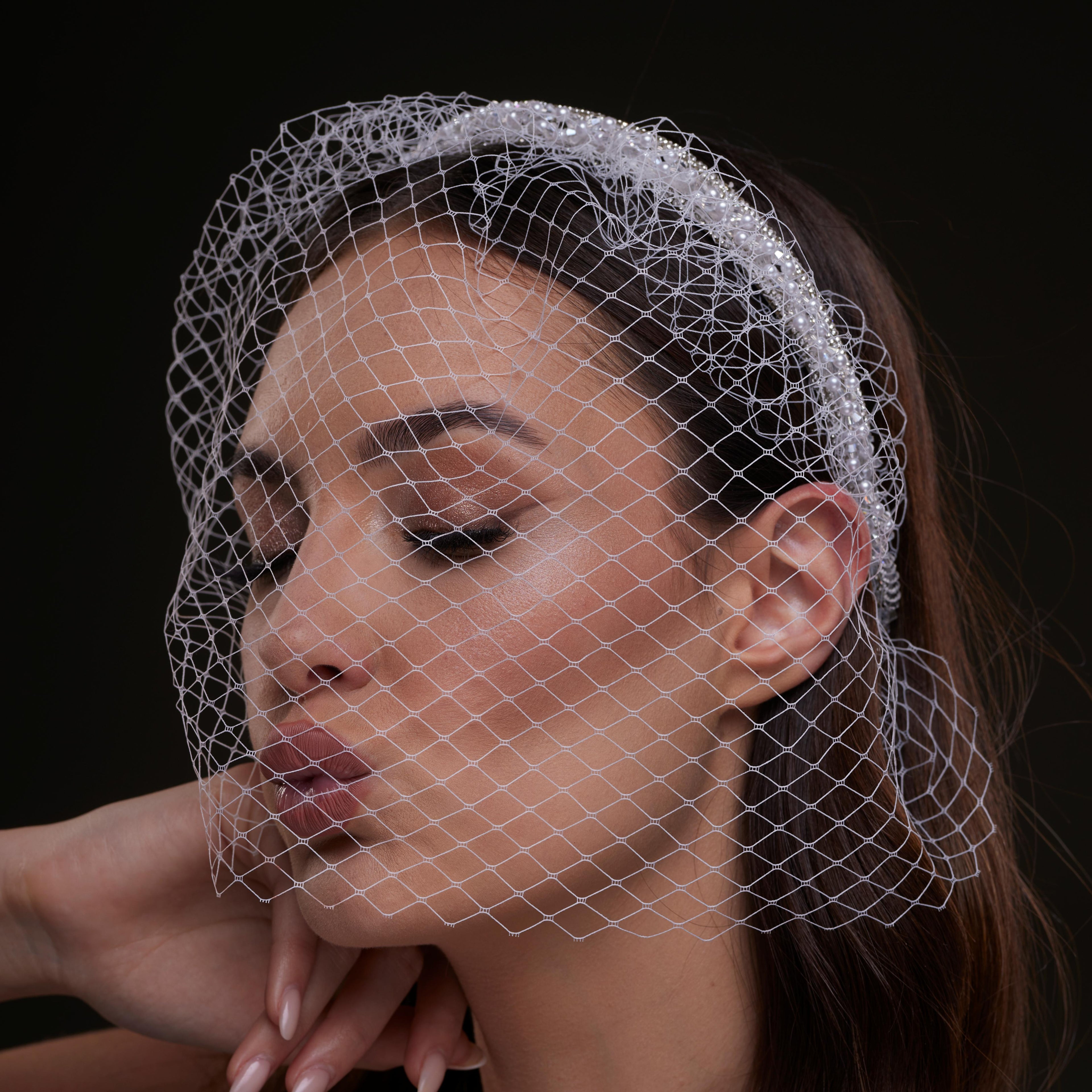 Bridal Birdcage Veil Headband by Bridal Port
