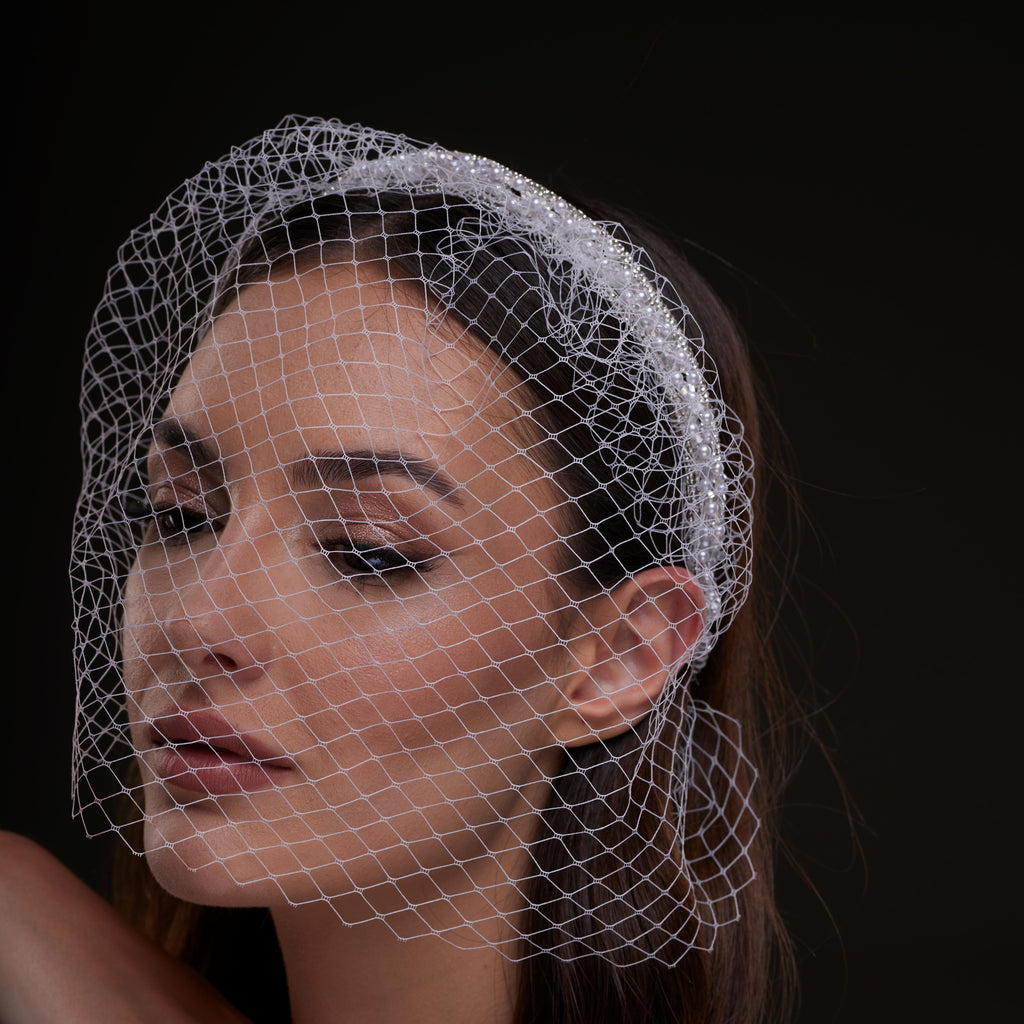 Bridal Birdcage Veil Headband by Bridal Port
