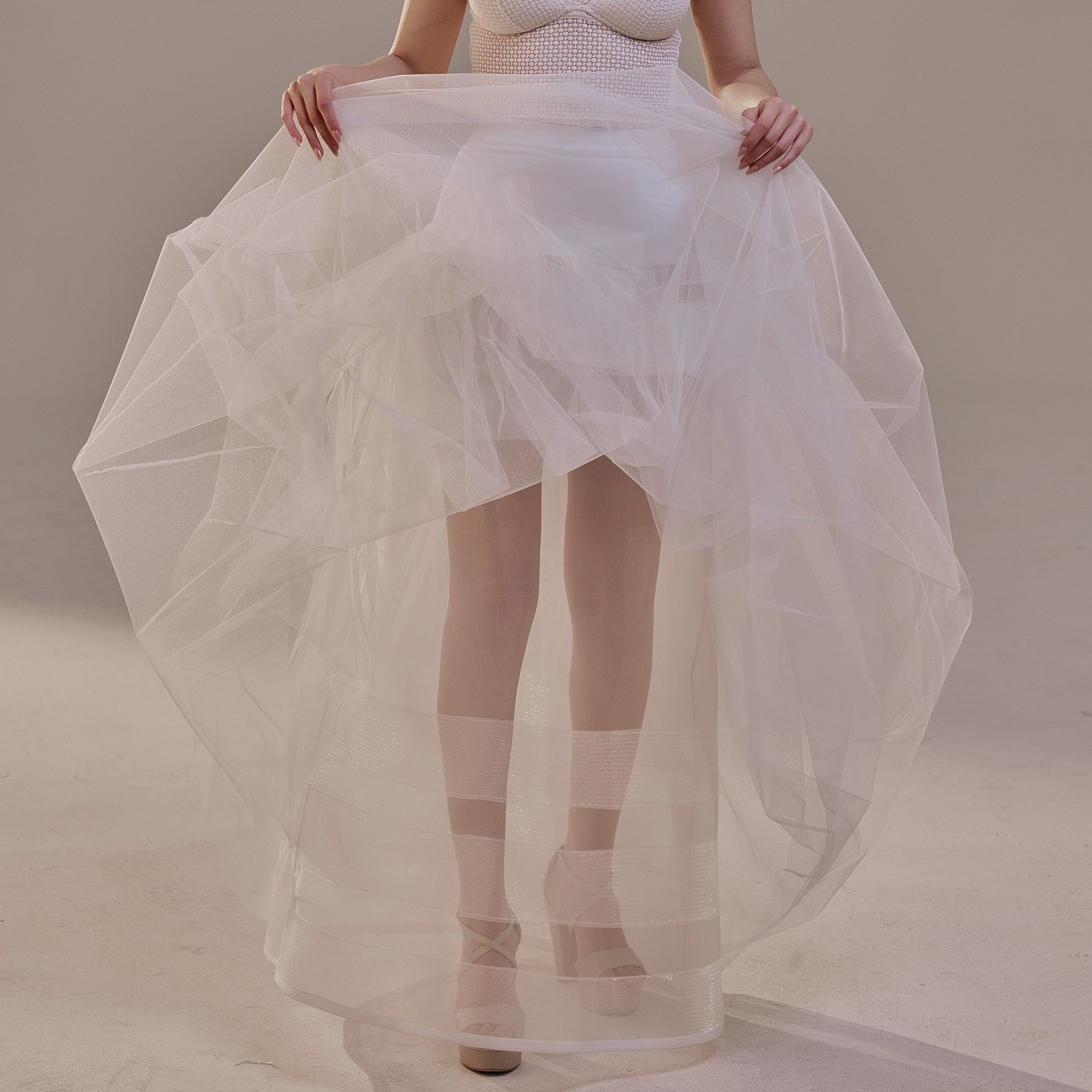 Bridal Petticoat with Corsage and Hard Net Tulle Underskirt ,Wedding Crinoline with Petticoat Netting Fabric by Bridal Port