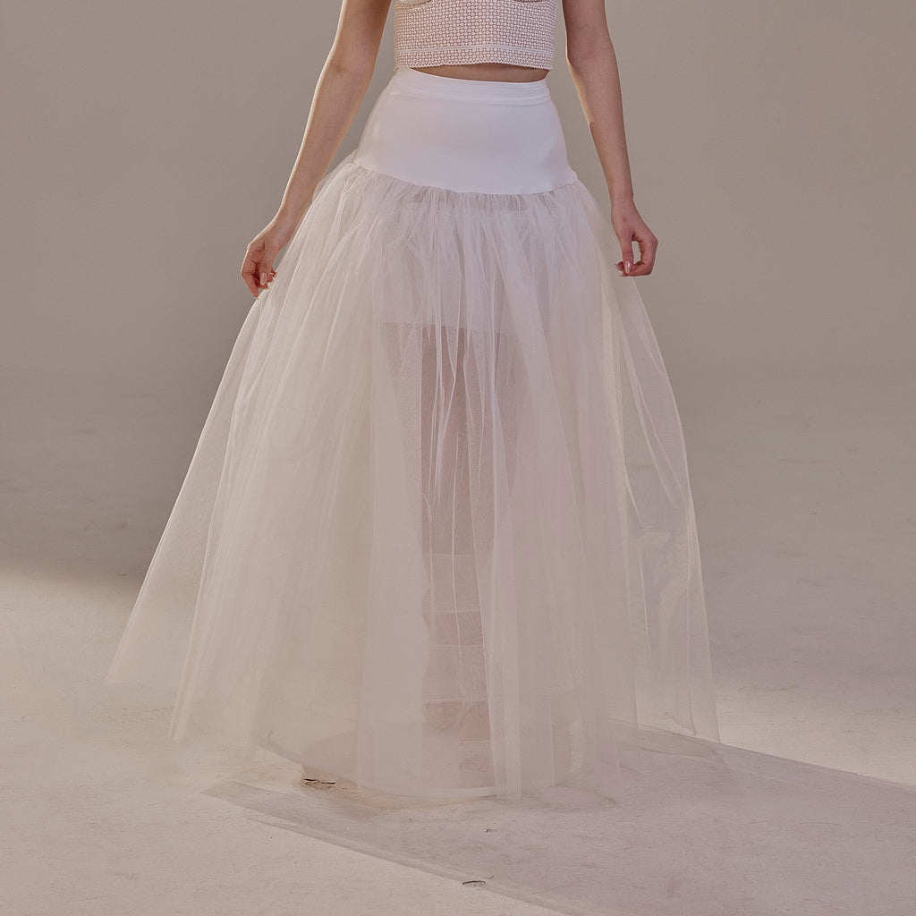 Bridal Petticoat with Corsage and Hard Net Tulle Underskirt ,Wedding Crinoline with Petticoat Netting Fabric by Bridal Port