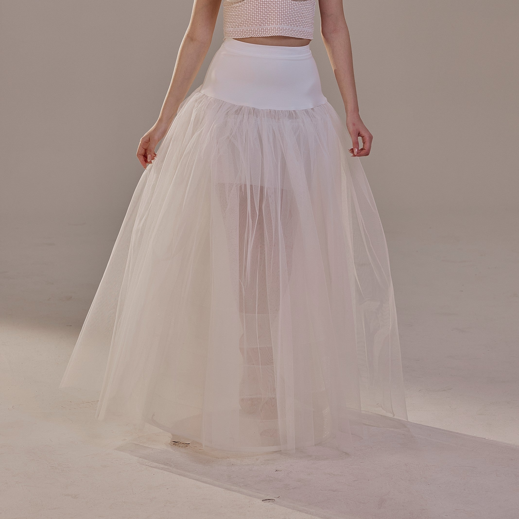 Bridal Petticoat with Corsage and Hard Net Tulle Underskirt ,Wedding Crinoline with Petticoat Netting Fabric by Bridal Port