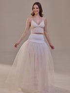 Bridal Petticoat with Corsage and Hard Net Tulle Underskirt ,Wedding Crinoline with Petticoat Netting Fabric by Bridal Port