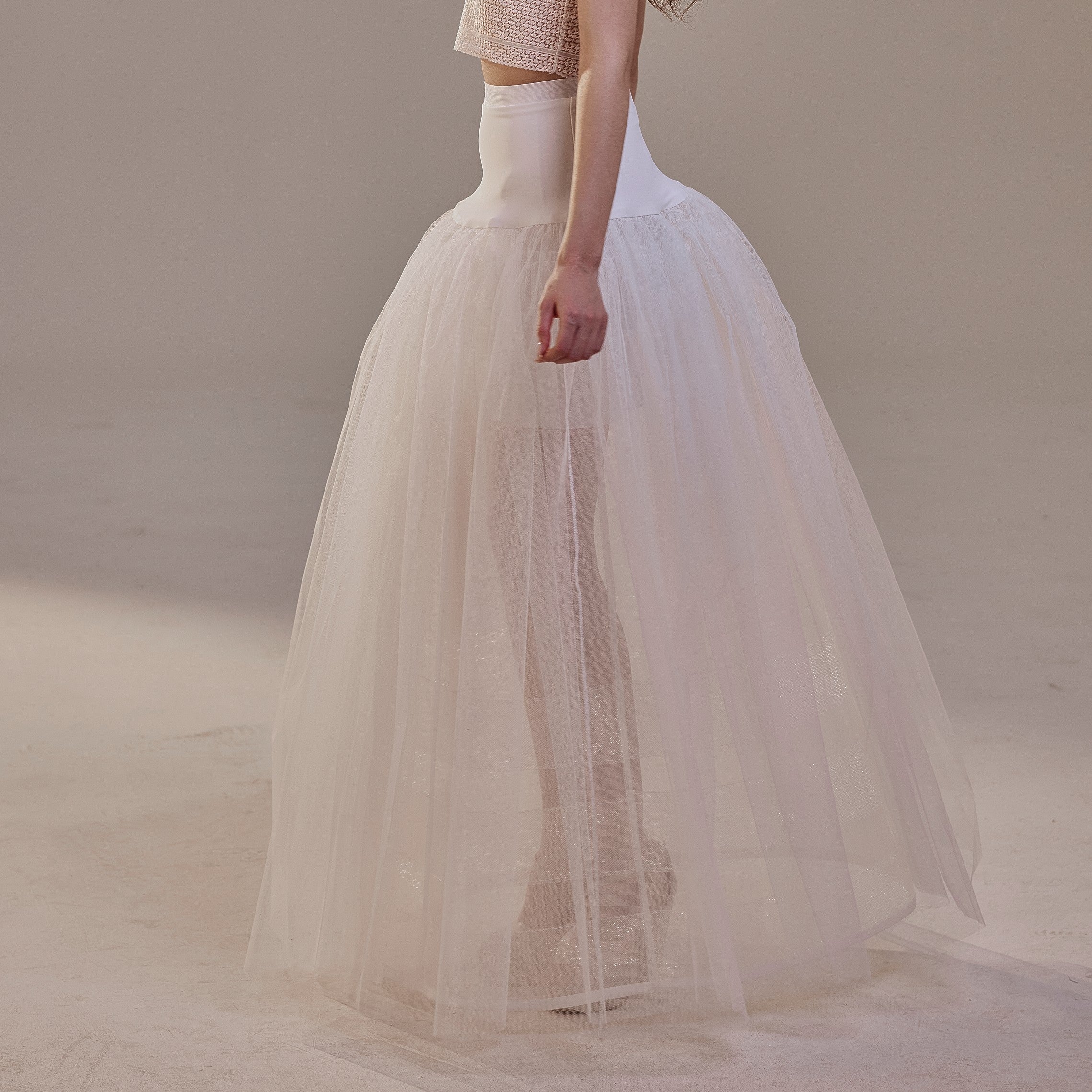 Bridal Petticoat with Corsage and Hard Net Tulle Underskirt ,Wedding Crinoline with Petticoat Netting Fabric by Bridal Port