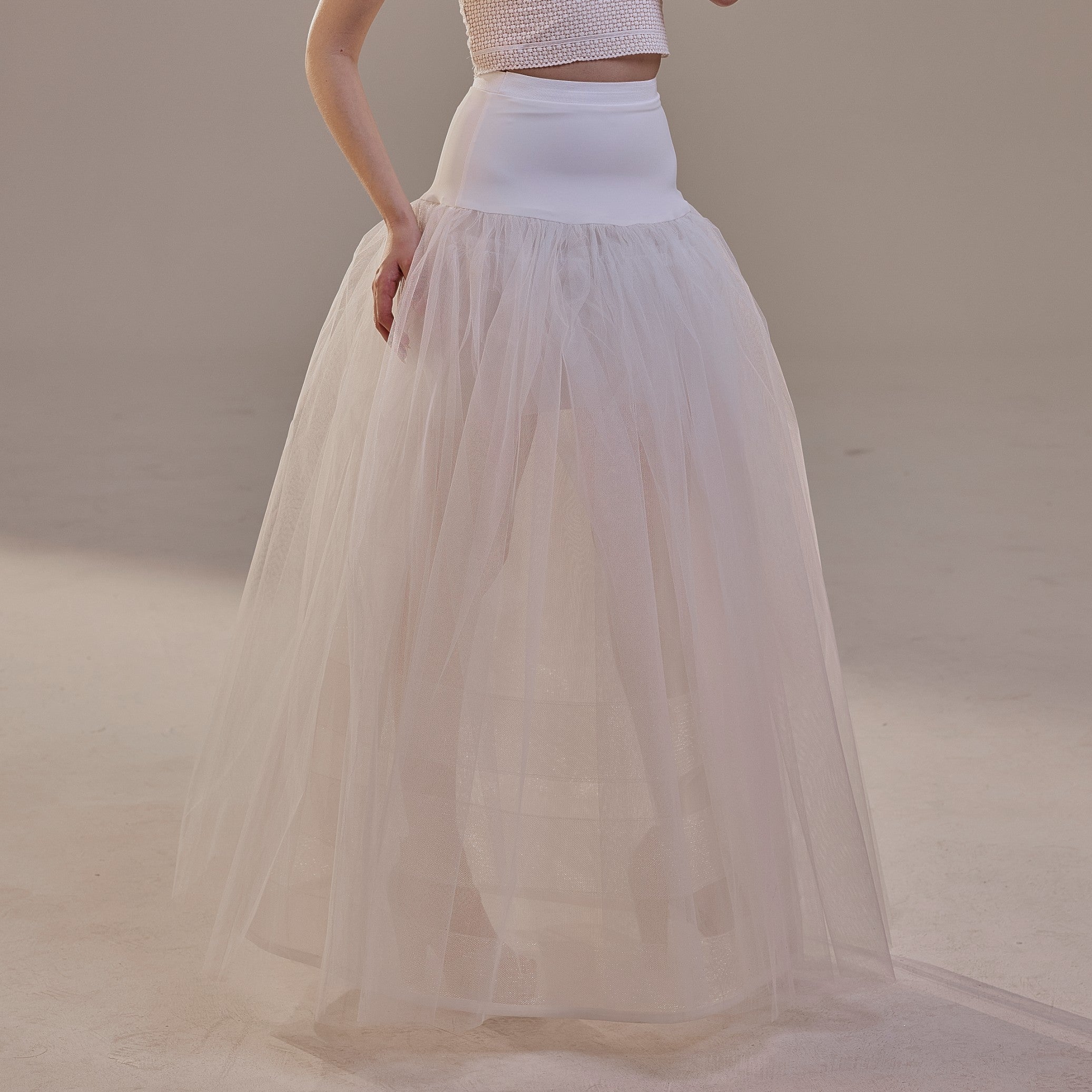 Bridal Petticoat with Corsage and Hard Net Tulle Underskirt ,Wedding Crinoline with Petticoat Netting Fabric by Bridal Port