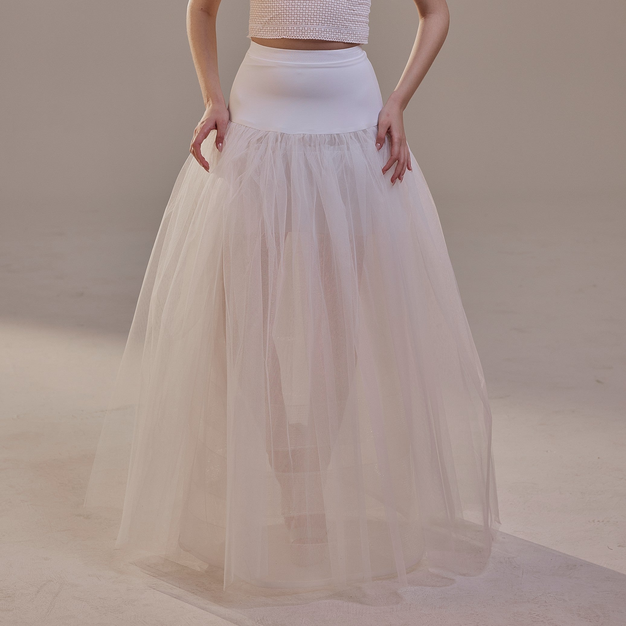 Bridal Petticoat with Corsage and Hard Net Tulle Underskirt ,Wedding Crinoline with Petticoat Netting Fabric by Bridal Port
