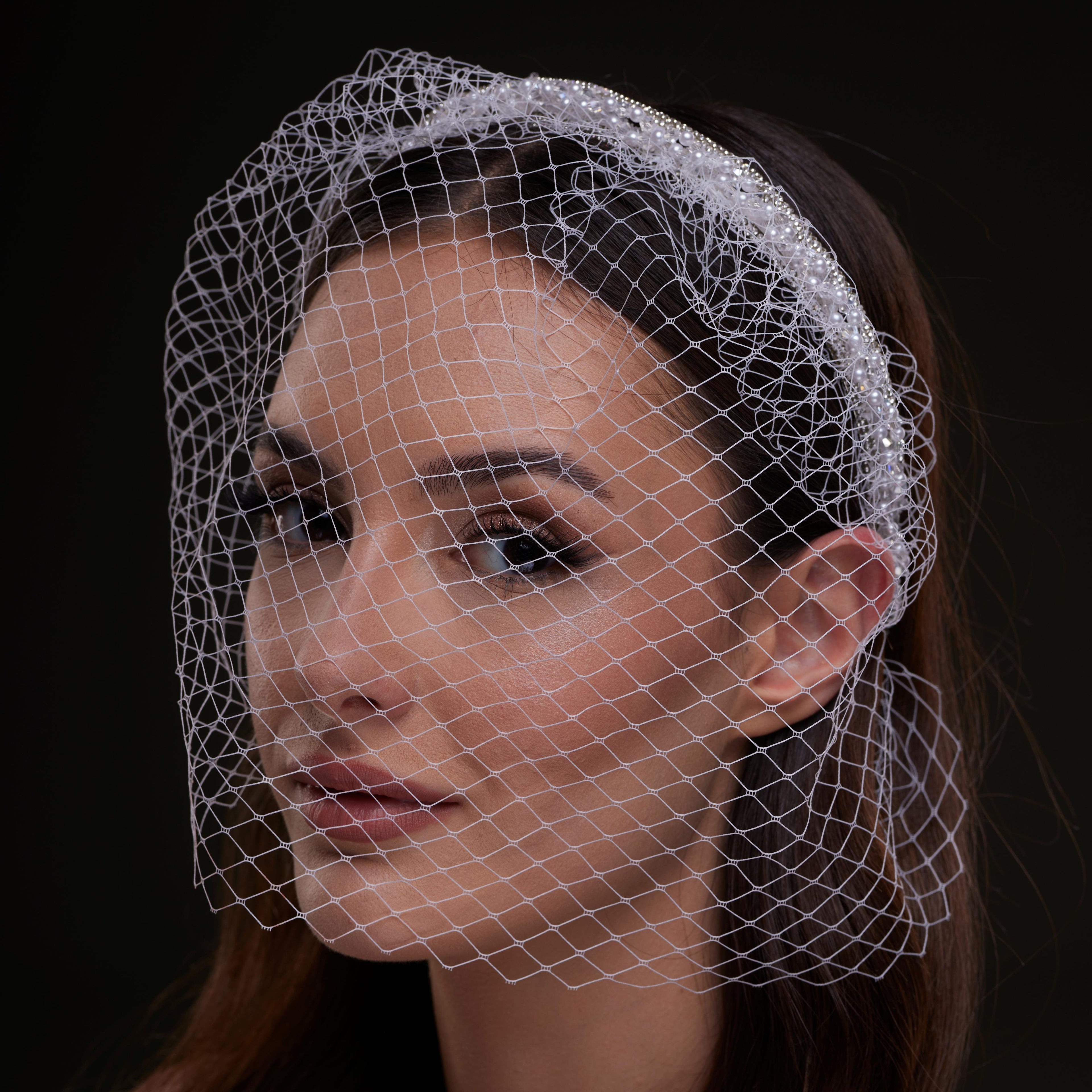 Bridal Birdcage Veil Headband by Bridal Port