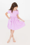 Bright Lilac S/S Pocket Twirl Dress by Mila & Rose ®