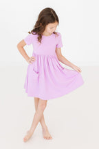 Bright Lilac S/S Pocket Twirl Dress by Mila & Rose ®