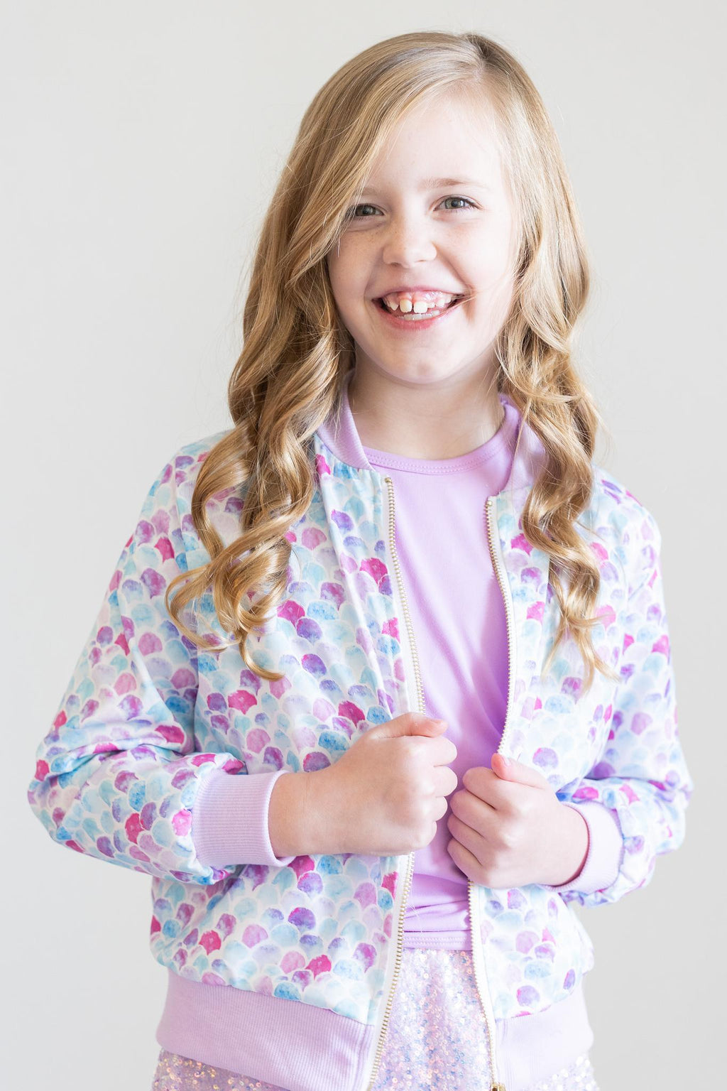 Bright Lilac S/S Ruffle Tee by Mila & Rose ®