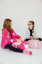 Bright Pink Checker Bow Cozy Blanket by Mila & Rose ®