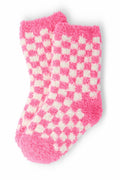 Bright Pink Checker Cozy Socks by Mila & Rose ®