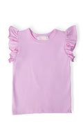 Bright Lilac S/S Ruffle Tee by Mila & Rose ®