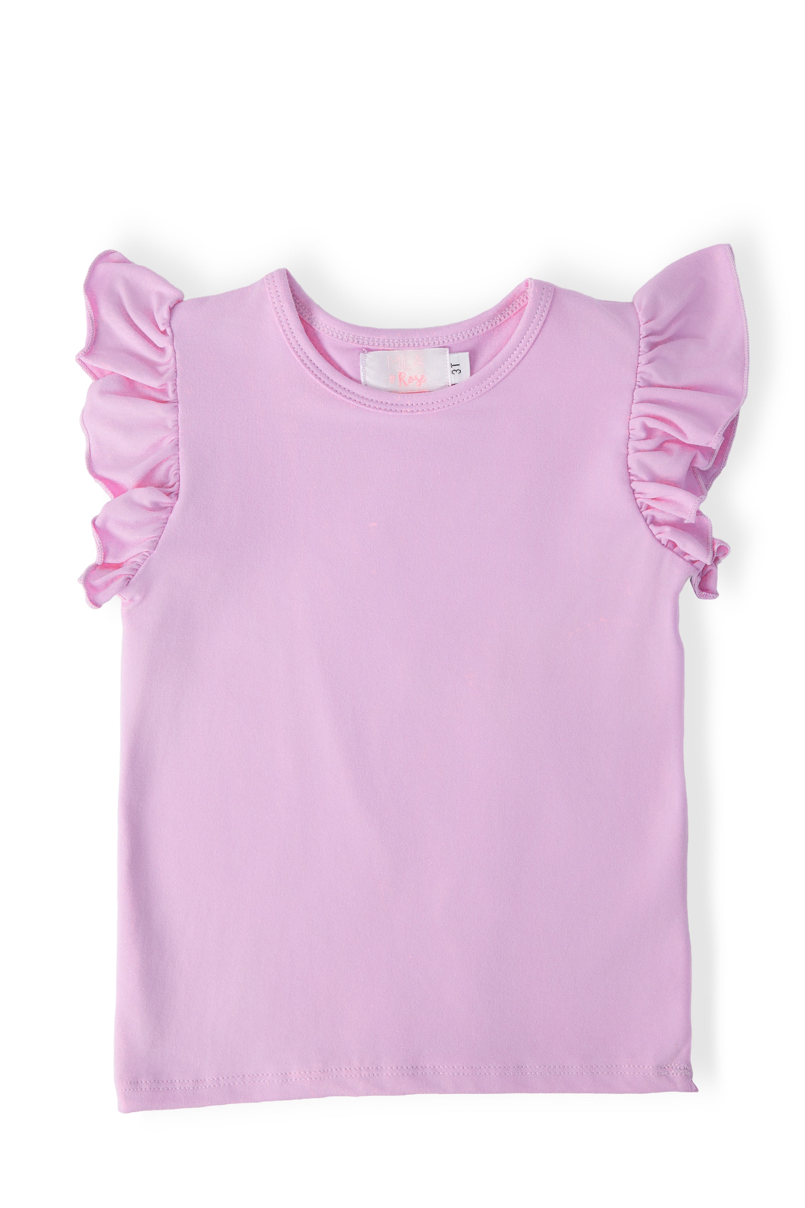 Bright Lilac S/S Ruffle Tee by Mila & Rose ®