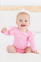 Bubblegum Pink L/S Flutter Bodysuit by Mila & Rose ®