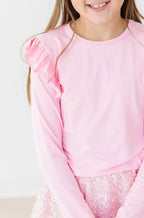 Bubblegum Pink L/S Ruffle Tee by Mila & Rose ®
