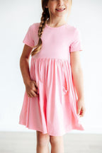 Bubblegum Pink S/S Pocket Twirl Dress by Mila & Rose ®