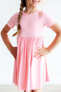Bubblegum Pink S/S Pocket Twirl Dress by Mila & Rose ®