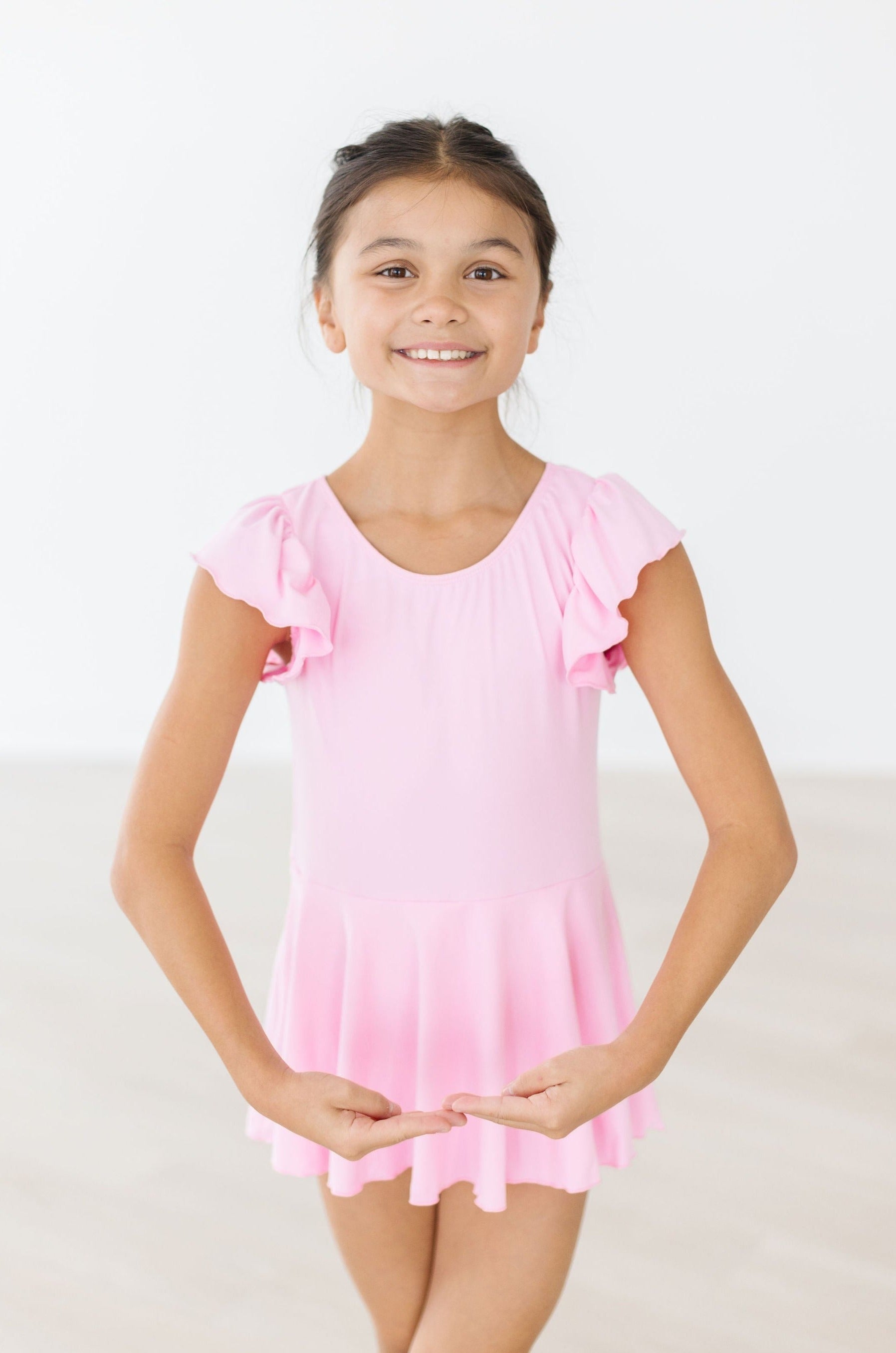 Bubblegum Pink S/S Twirl Leotard by Mila & Rose ®