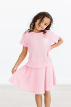 Bubblegum Pink Scrunchy Twirl Skort by Mila & Rose ®