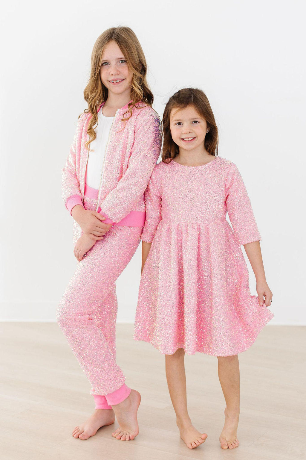 Bubblegum Pink Sequin Joggers by Mila & Rose ®