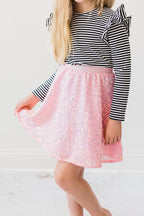 Bubblegum Pink Sequin Twirl Skort by Mila & Rose ®