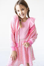Bubblegum Pink Sequin Twirl Skort by Mila & Rose ®