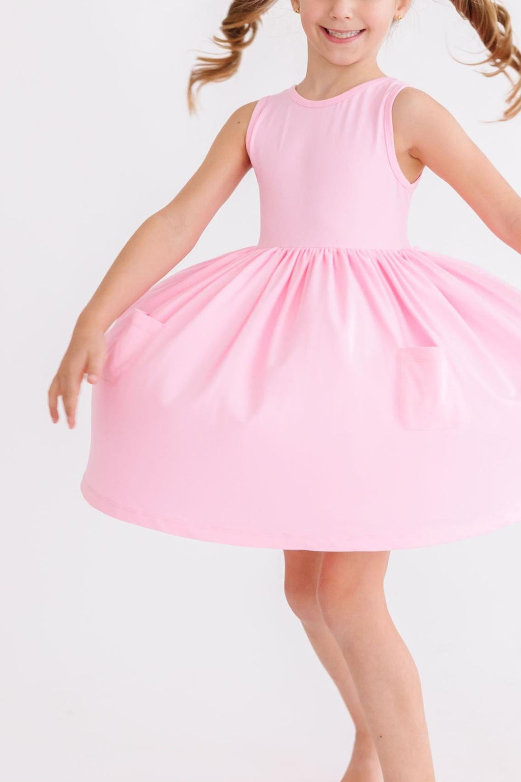 Bubblegum Pink Tank Pocket Twirl Dress by Mila & Rose ®