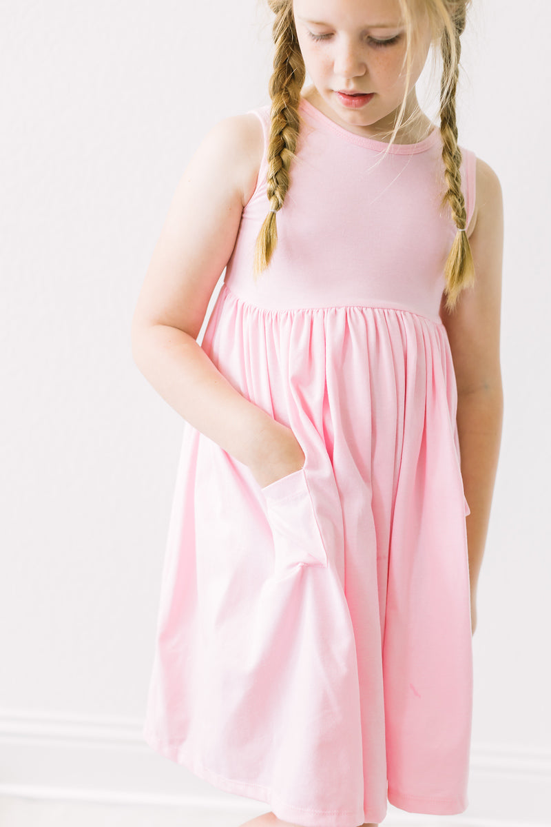 Bubblegum Pink Tank Pocket Twirl Dress by Mila & Rose ®