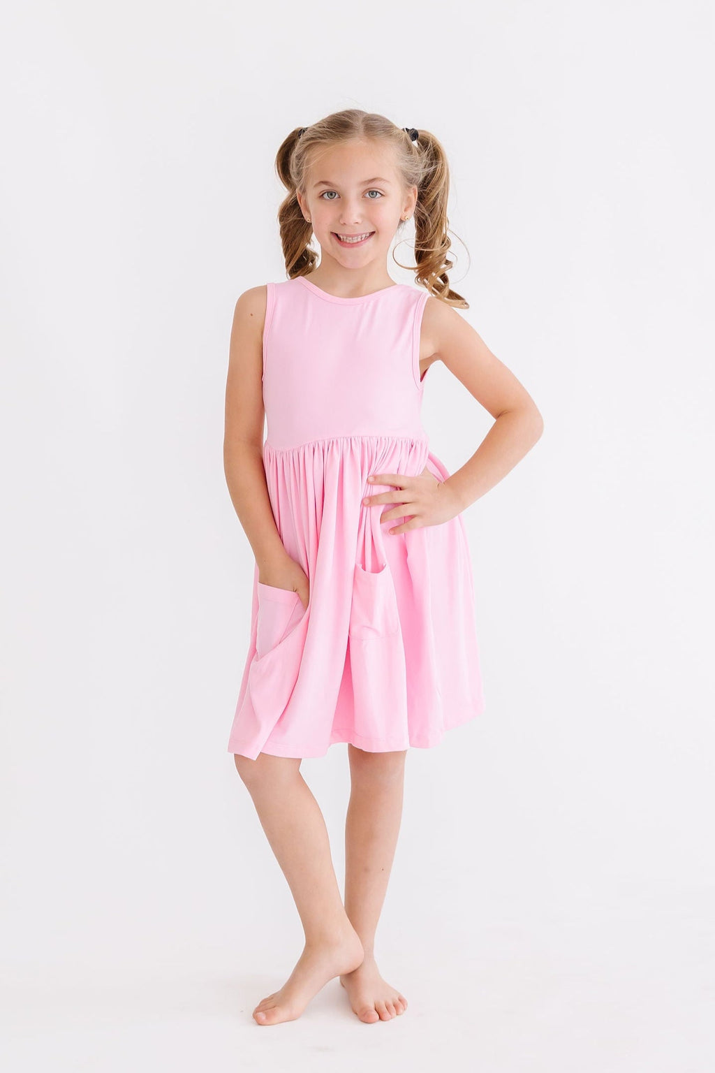 Bubblegum Pink Tank Pocket Twirl Dress by Mila & Rose ®