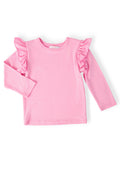 Bubblegum Pink L/S Ruffle Tee by Mila & Rose ®