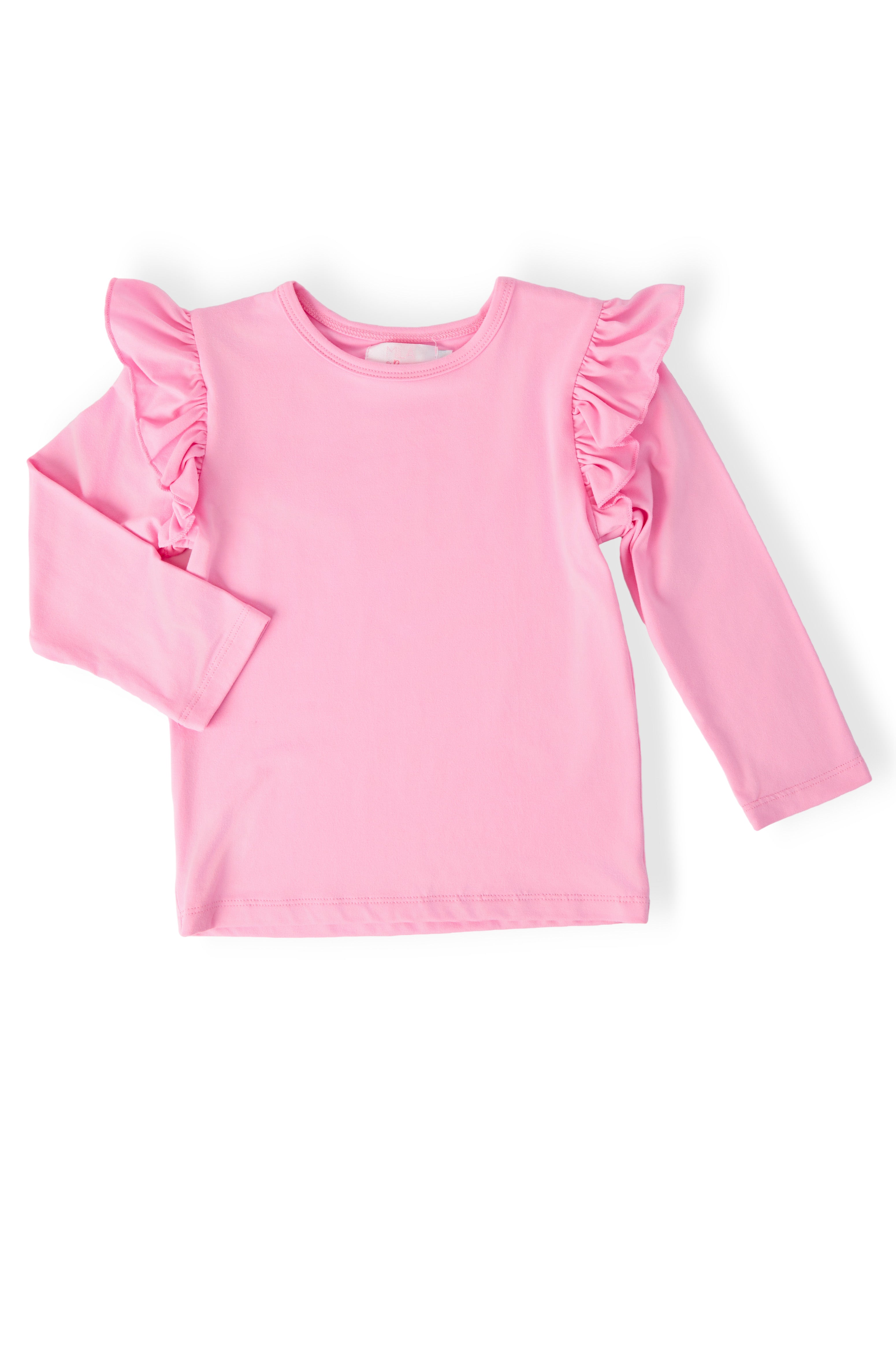 Bubblegum Pink L/S Ruffle Tee by Mila & Rose ®