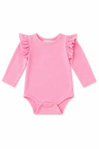 Bubblegum Pink L/S Flutter Bodysuit by Mila & Rose ®