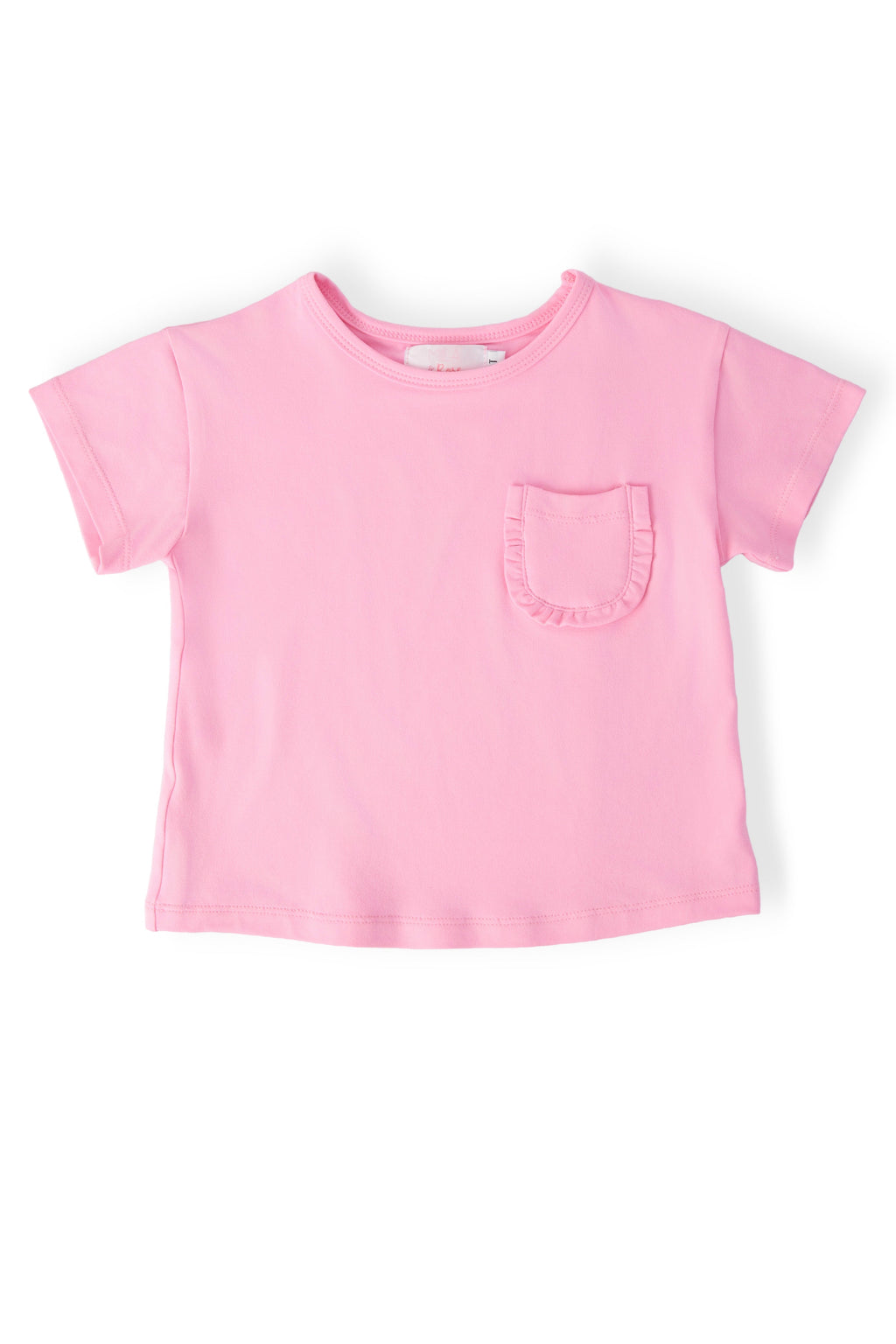 Bubblegum Pink Ruffle Pocket Tee by Mila & Rose ®
