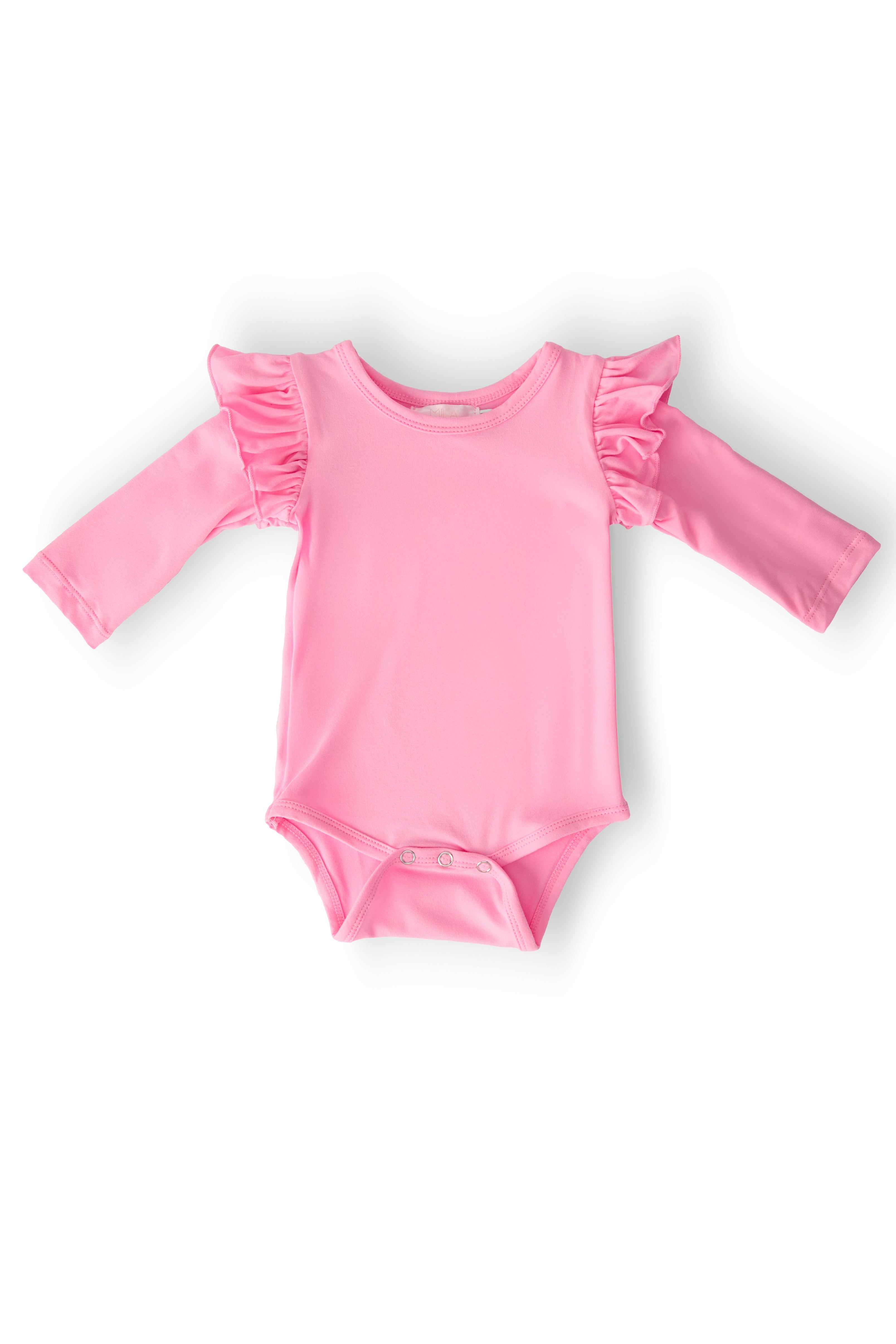 Bubblegum Pink L/S Flutter Bodysuit by Mila & Rose ®