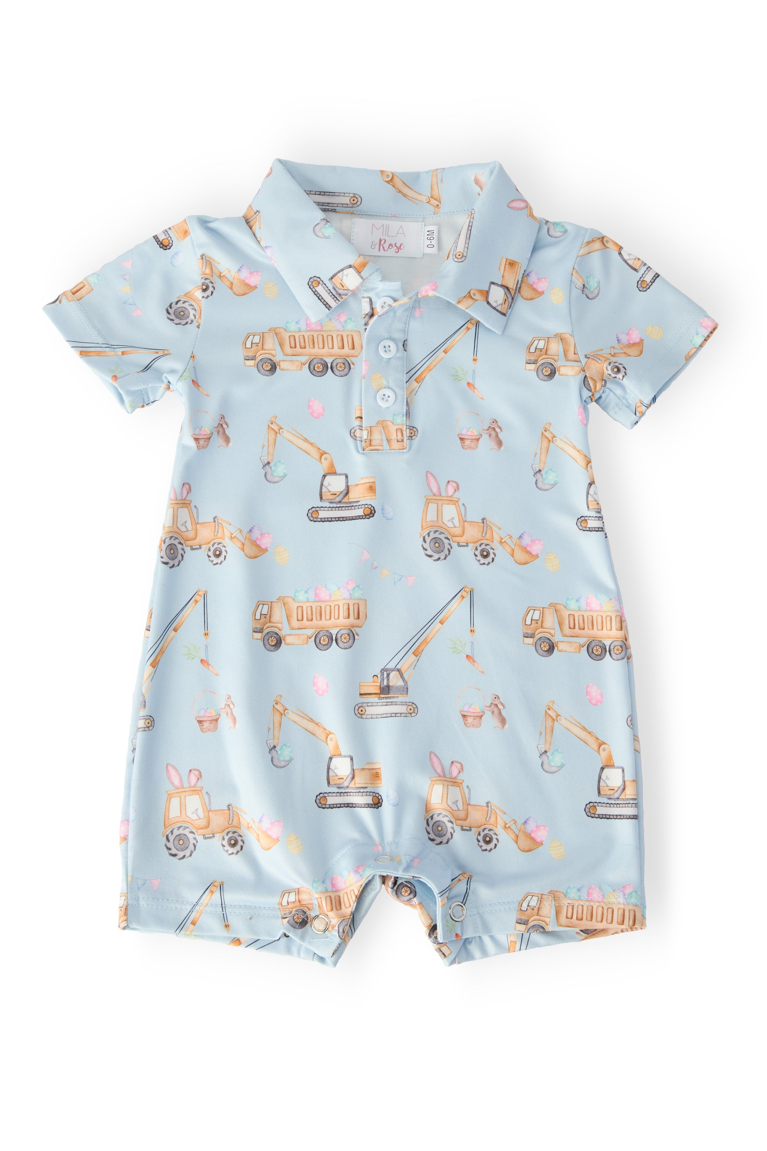 Bunny Builders Polo Shorty One-Piece by Mila & Rose ®