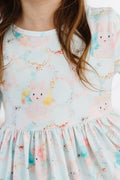 Bunny Dreams 3/4 Sleeve Pocket Twirl Dress by Mila & Rose ®