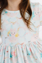 Bunny Dreams 3/4 Sleeve Pocket Twirl Dress by Mila & Rose ®
