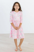 Bunny Love 3/4 Sleeve Pocket Twirl Dress by Mila & Rose ®