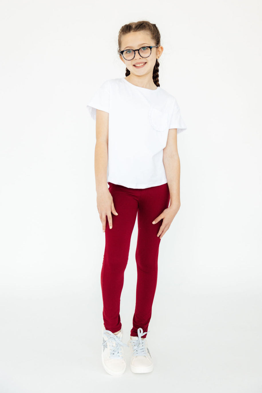 Burgundy Leggings by Mila & Rose ®