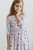 Butterfly Effect 3/4 Sleeve Pocket Twirl Dress by Mila & Rose ®
