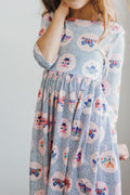 Butterfly Effect 3/4 Sleeve Pocket Twirl Dress by Mila & Rose ®