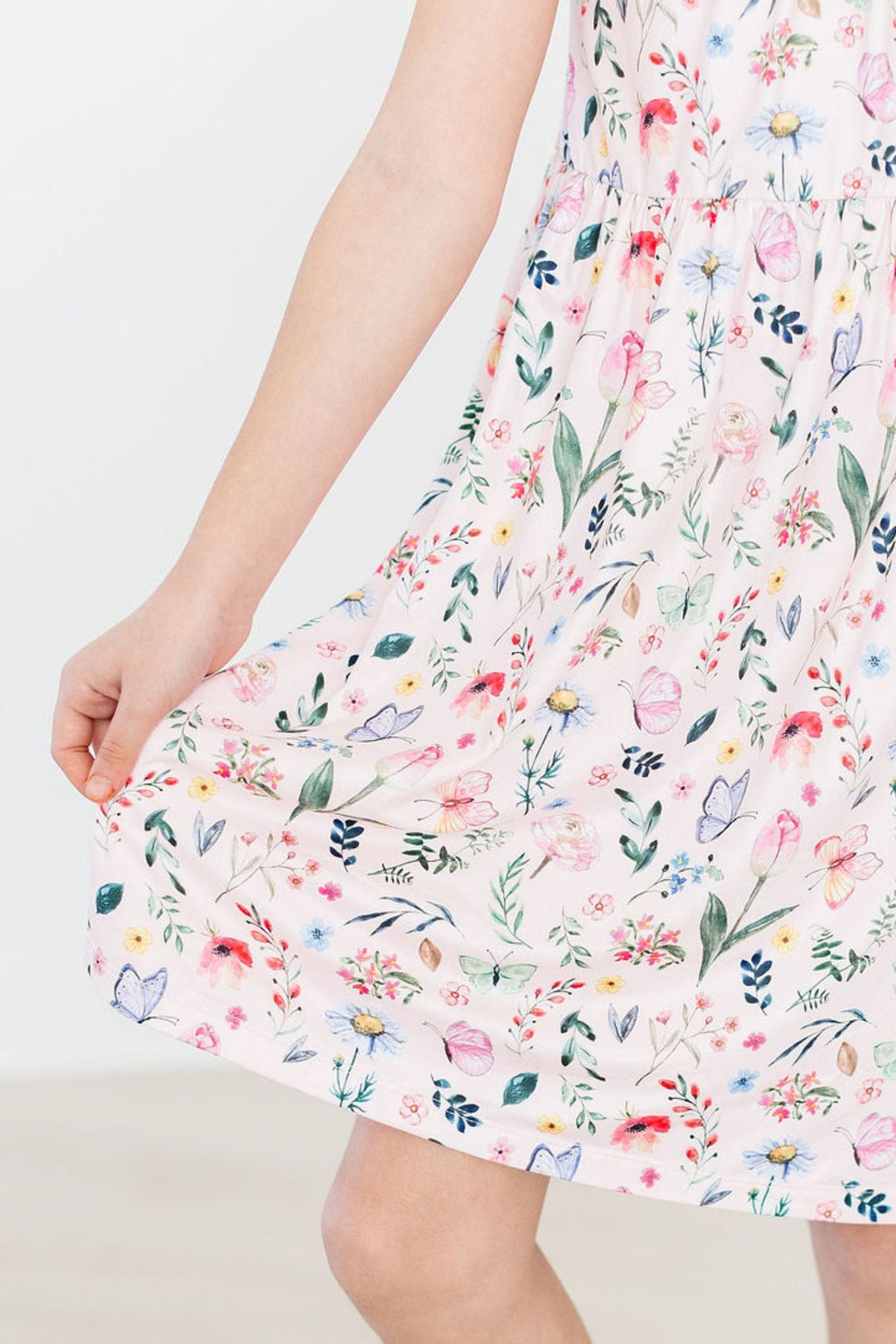 Butterfly Meadows Ruffle Cross Back Dress by Mila & Rose ®