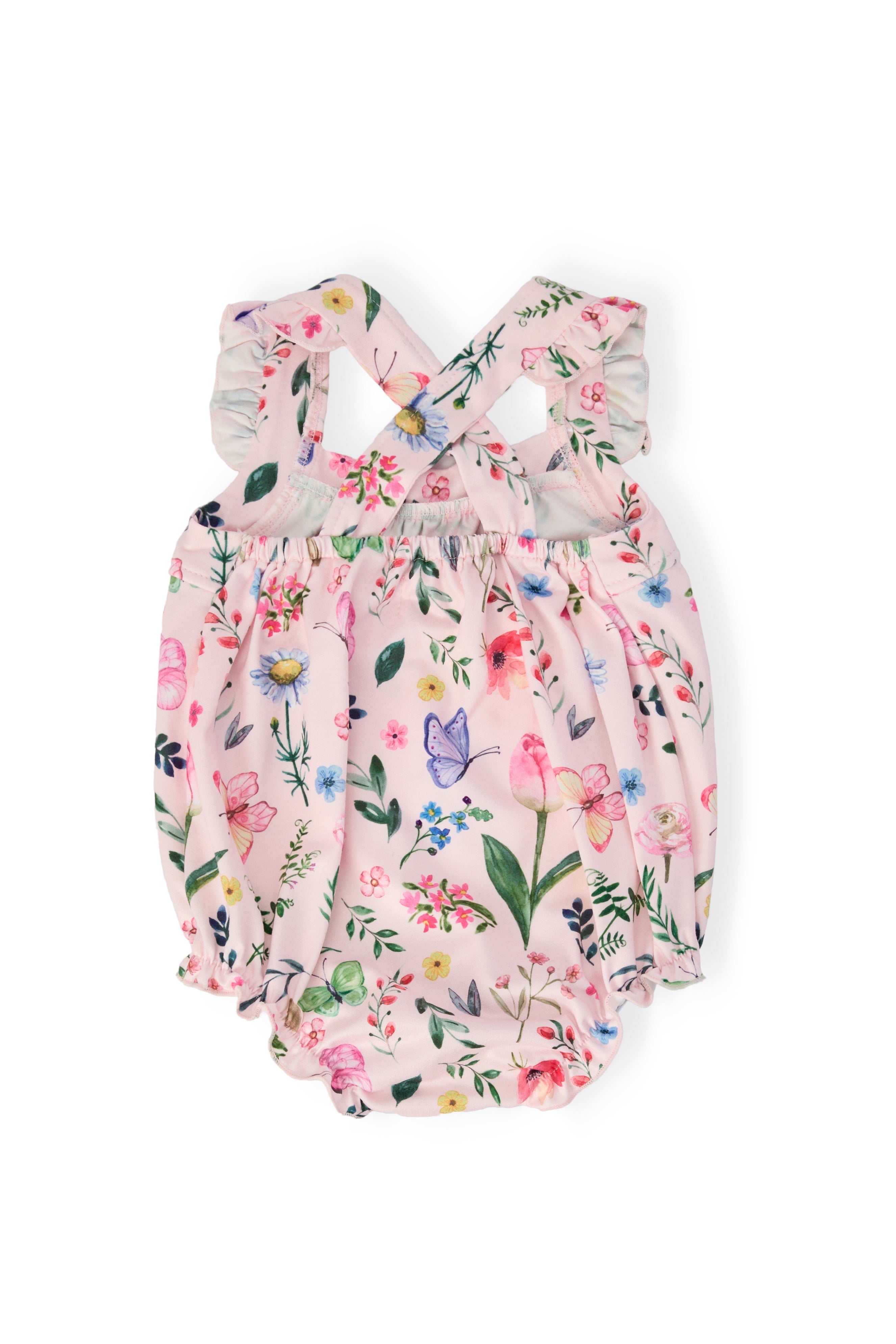 Butterfly Meadows Ruffle Cross Back Romper by Mila & Rose ®
