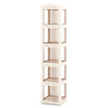 5-Tier Foldable Rotating Bookshelf 360? Spinning Bookcase with Swivel Base-White by LuxuryLifeWay Online Store