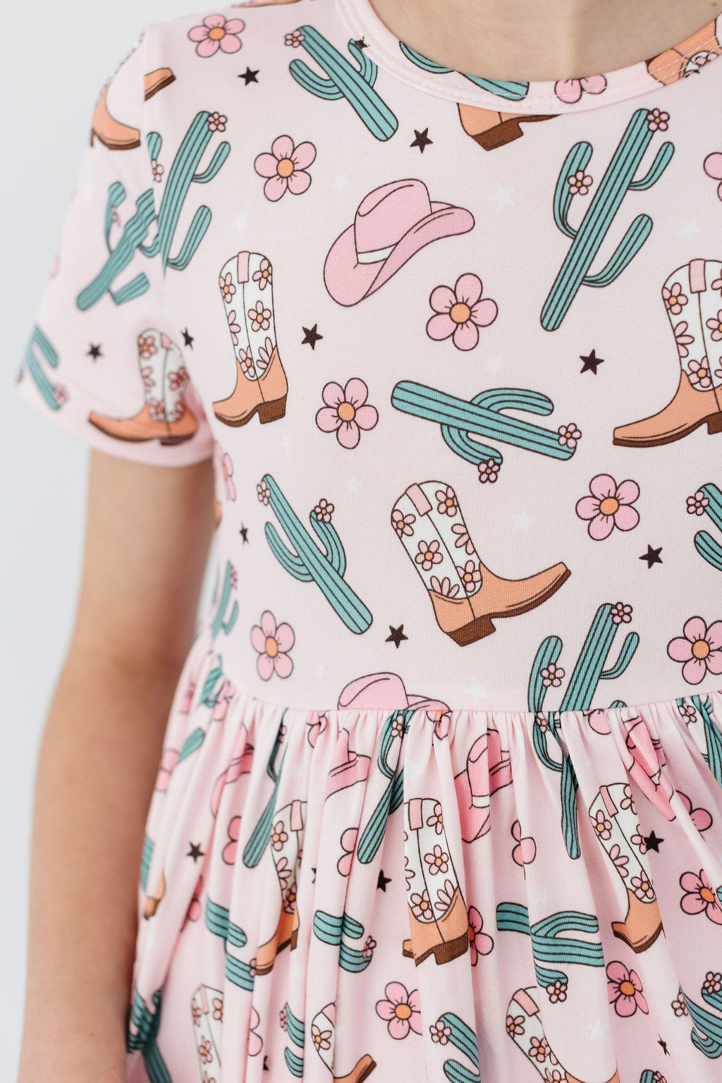 Cactus Cowgirl S/S Pocket Twirl Dress by Mila & Rose ®