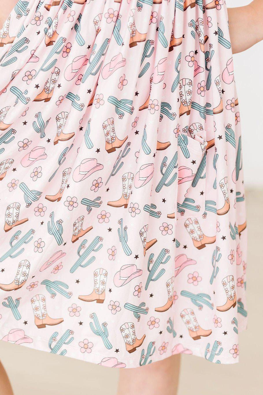 Cactus Cowgirl S/S Pocket Twirl Dress by Mila & Rose ®