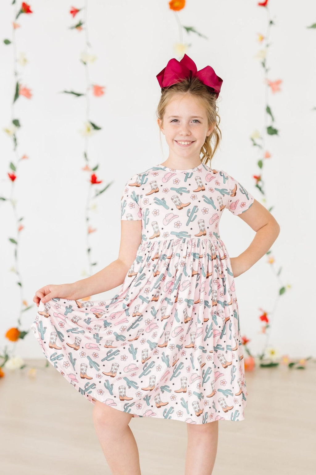 Cactus Cowgirl S/S Pocket Twirl Dress by Mila & Rose ®