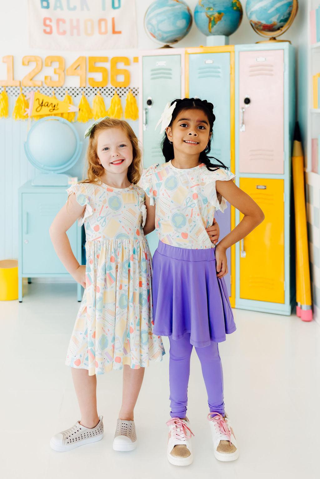 Campus Cutie Flutter Sleeve Twirl Dress by Mila & Rose ®