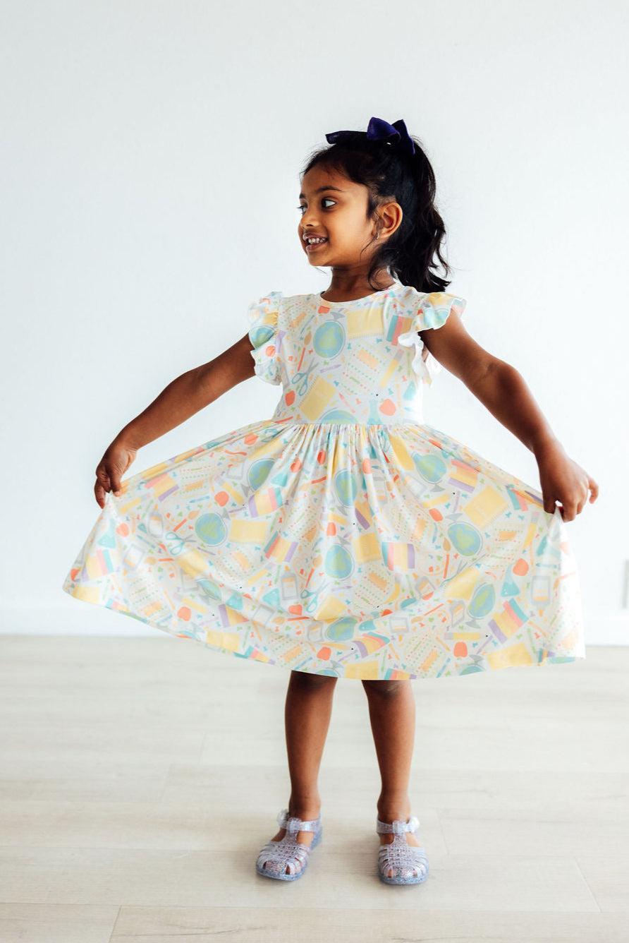 Campus Cutie Flutter Sleeve Twirl Dress by Mila & Rose ®